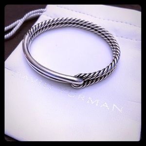 David Yurman Silver Loop Bracelet Labyrinth